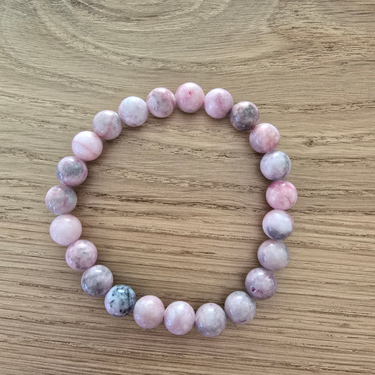 Phosphosideriet Kogelarmband · 8 mm · Elastiek