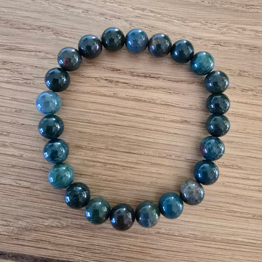 Heliotroop Kogelarmband · 8 mm · Elastiek