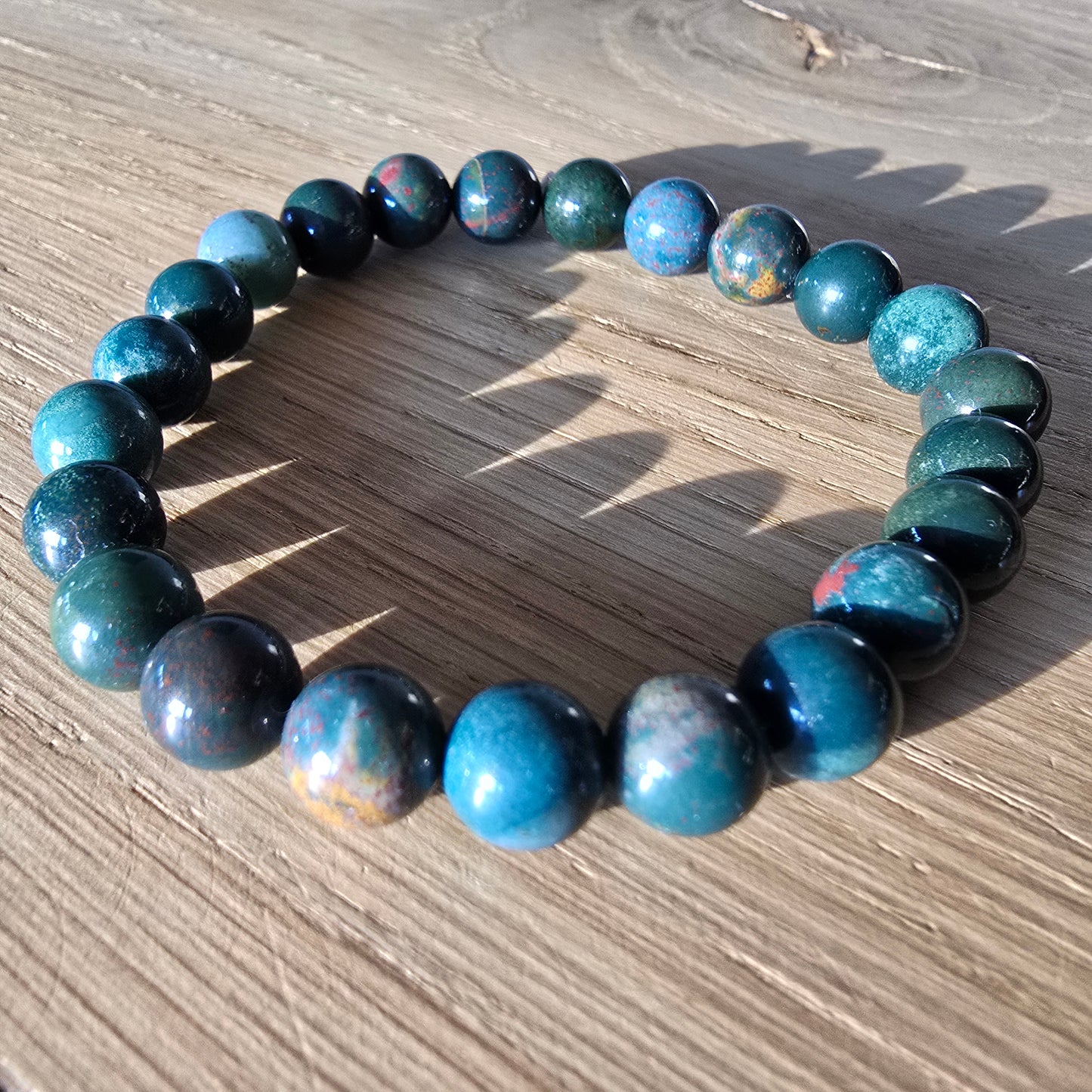 Heliotroop Kogelarmband · 8 mm · Elastiek