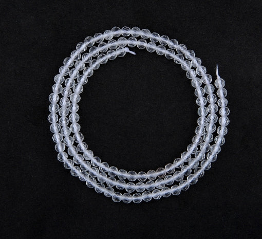 Bergkristal rond facet 4 mm