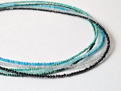 Malachiet collier · 2 mm gefacetteerd · Sterling Zilver