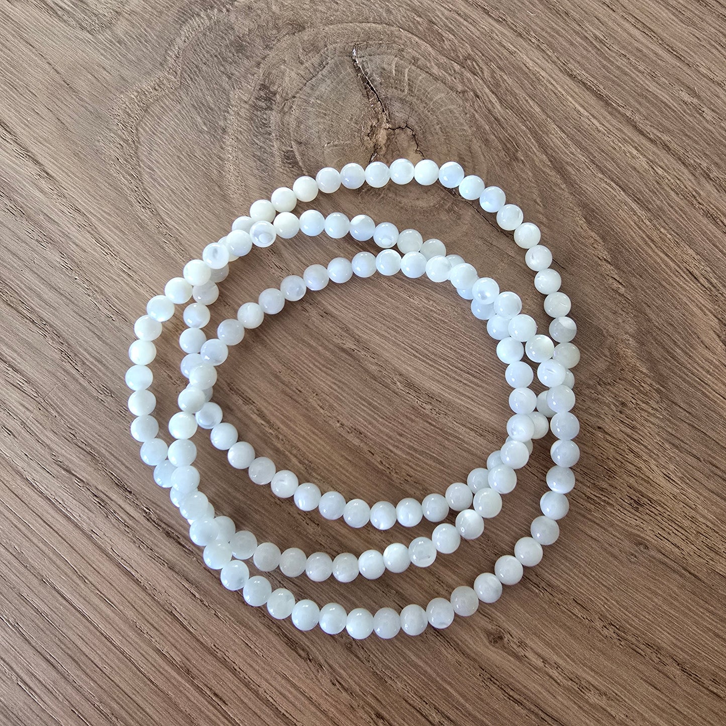 Shell stone Kogelarmband · 4 mm · Elastiek