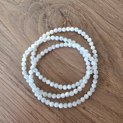 Shell stone Kogelarmband · 4 mm · Elastiek