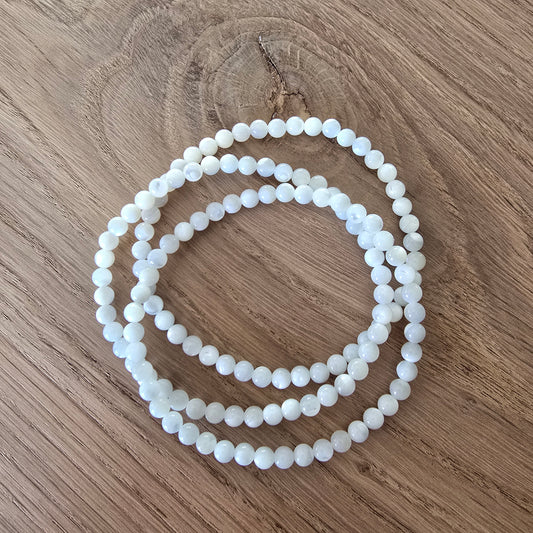 Shell stone Kogelarmband · 4 mm · Elastiek