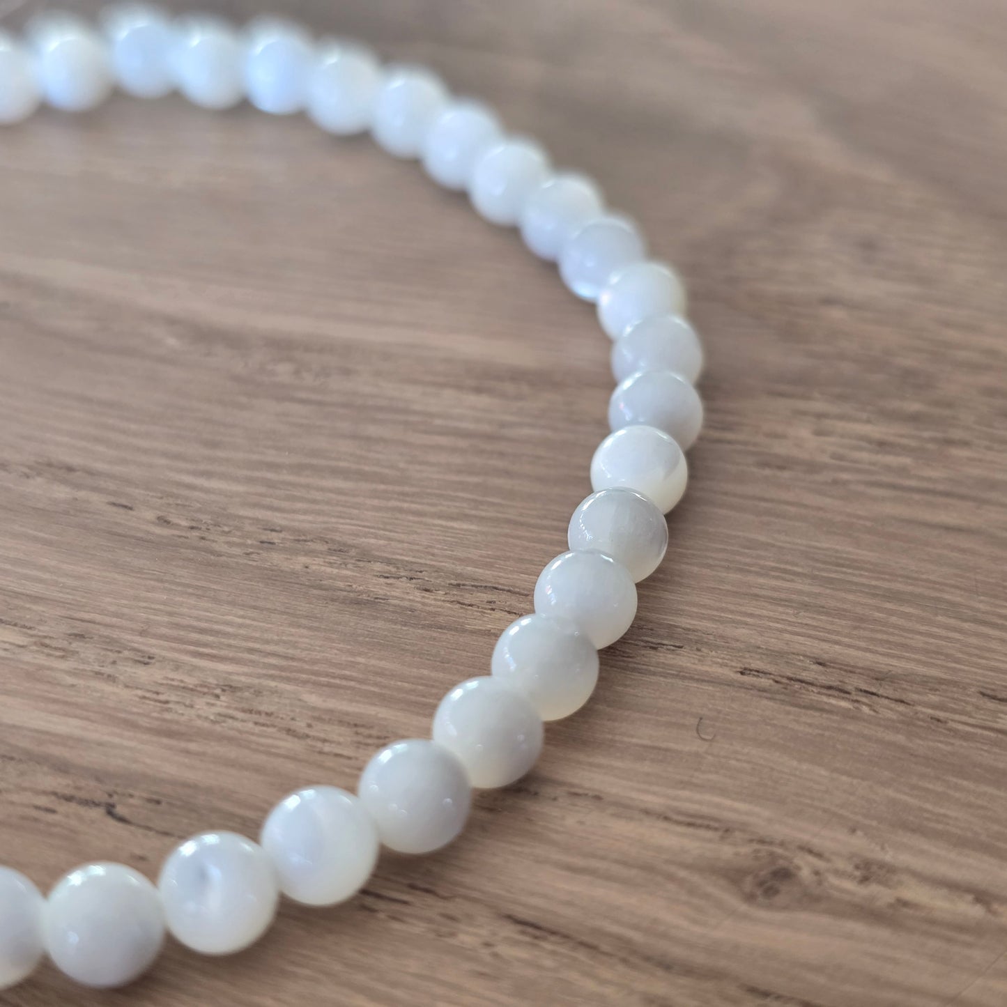 Shell stone Kogelarmband · 4 mm · Elastiek