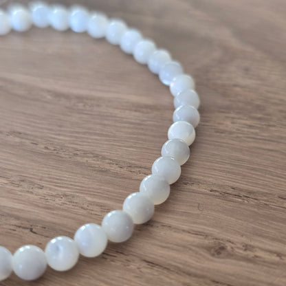 Shell stone Kogelarmband · 4 mm · Elastiek