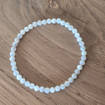 Shell stone Kogelarmband · 4 mm · Elastiek