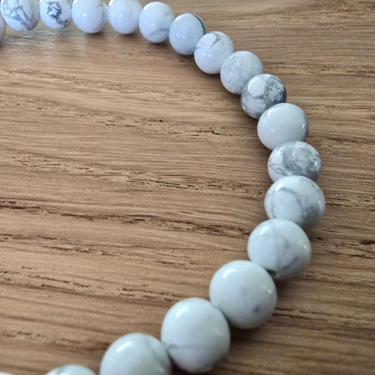 Howliet Kogelarmband · 6 mm · Elastiek