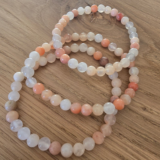 Roze Aventurijn Kogelarmband · 6 mm · Elastiek