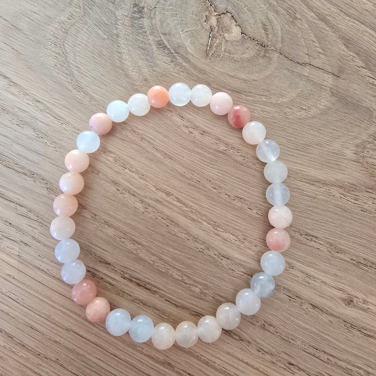 Roze Aventurijn Kogelarmband · 6 mm · Elastiek
