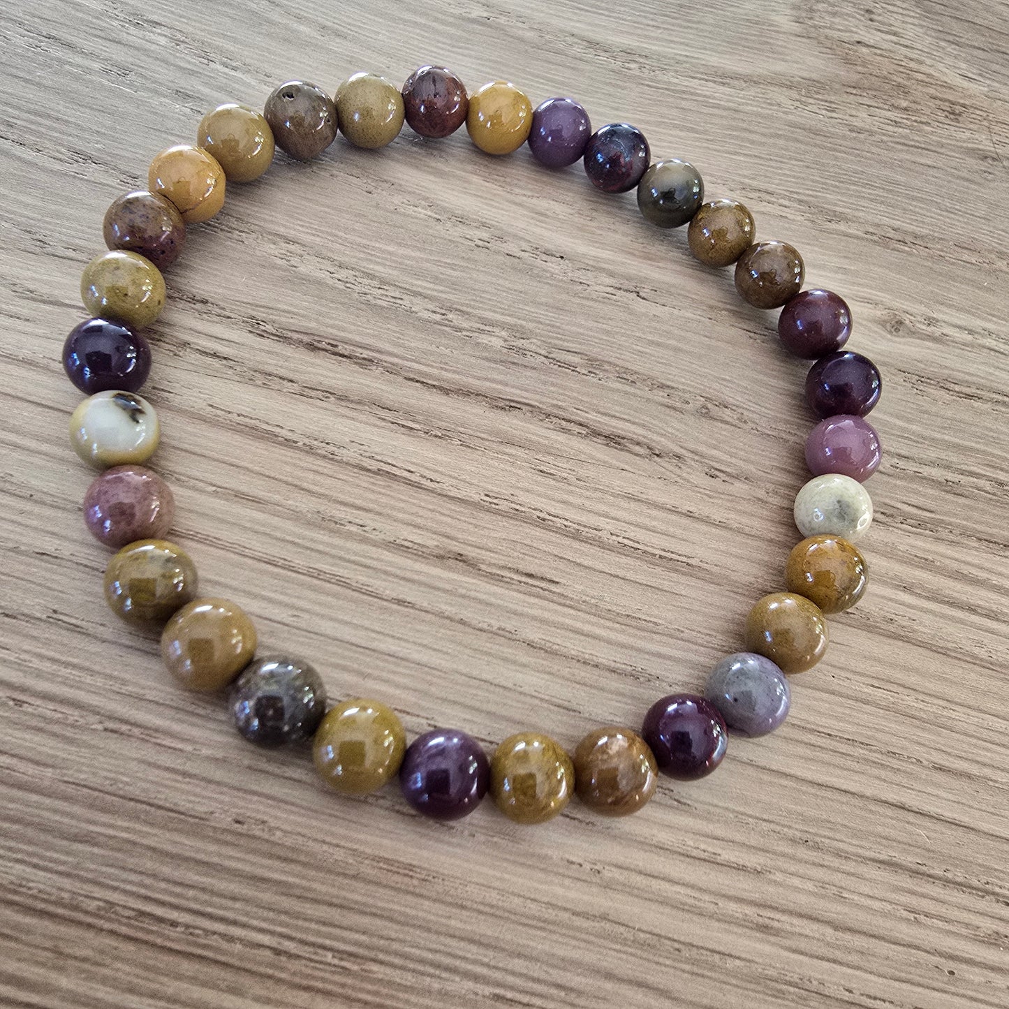 Mookaiet Kogelarmband · 6 mm · Elastiek