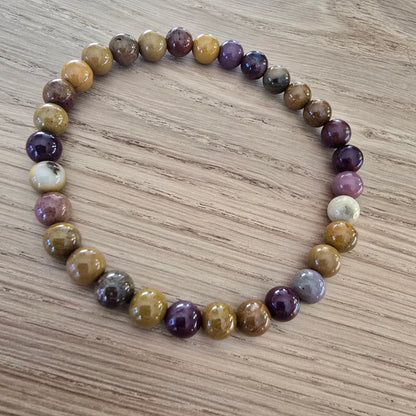 Mookaiet Kogelarmband · 6 mm · Elastiek