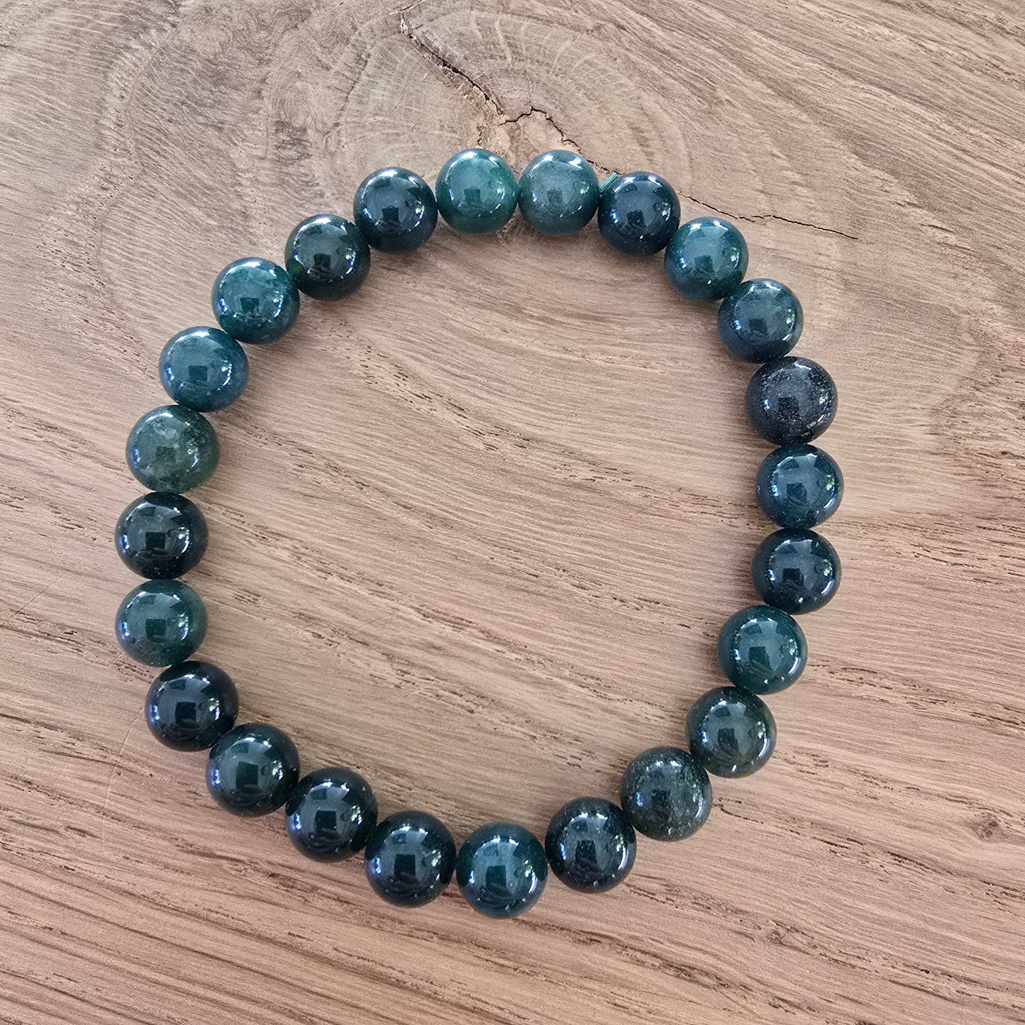 Mosagaat Kogelarmband · 8 mm · Elastiek