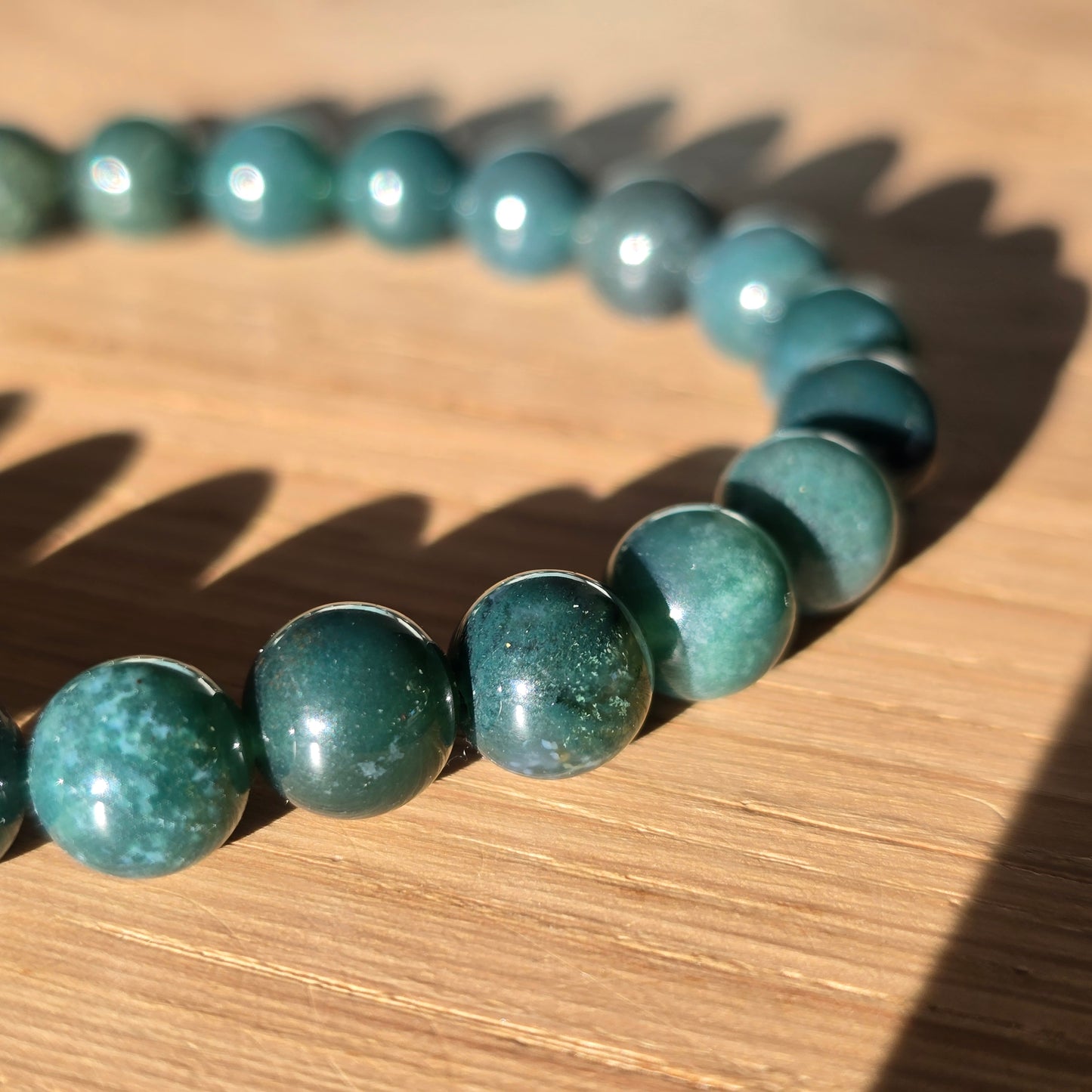 Mosagaat Kogelarmband · 8 mm · Elastiek
