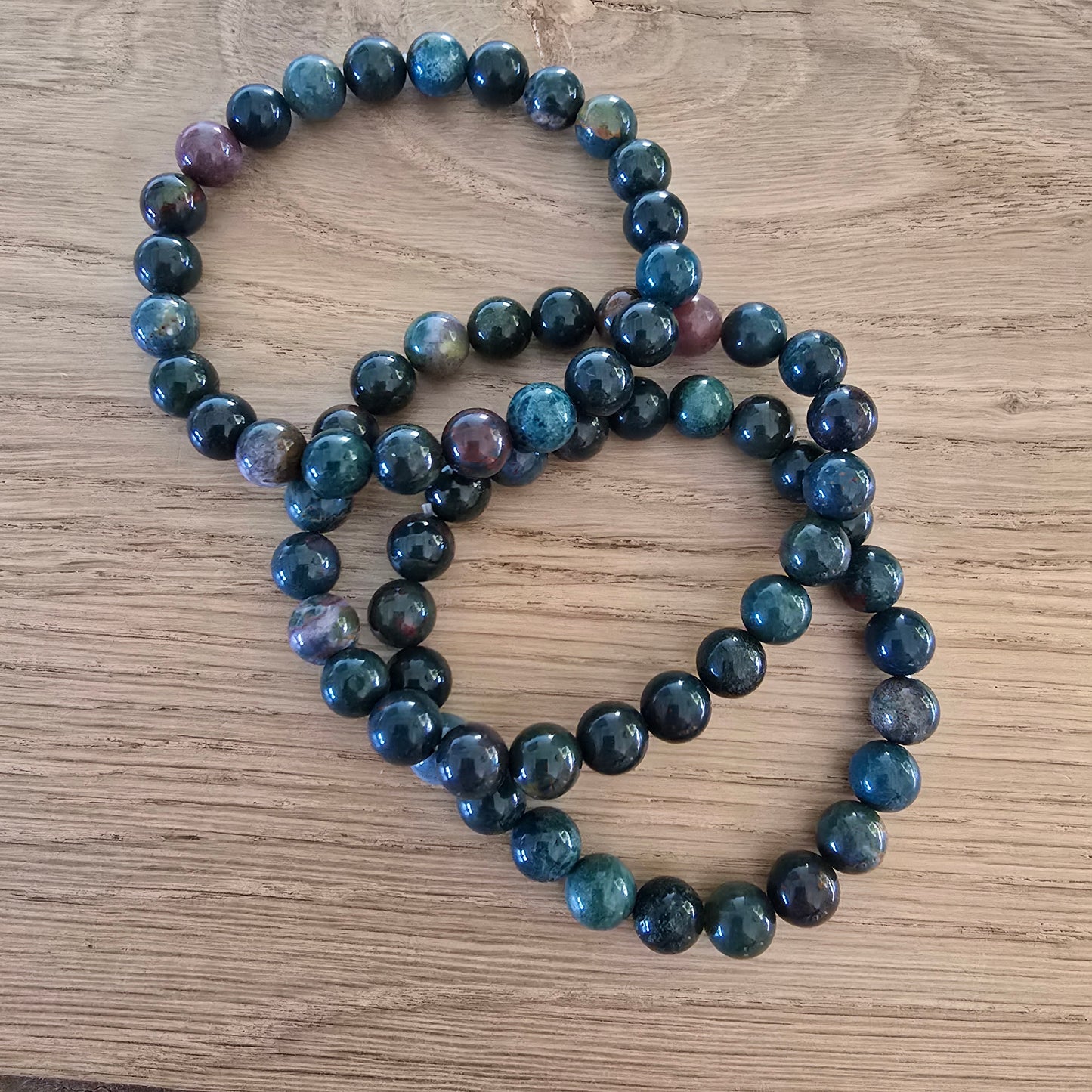 Heliotroop Kogelarmband · 8 mm · Elastiek