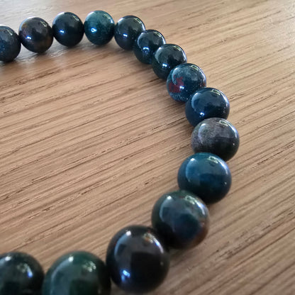 Heliotroop Kogelarmband · 8 mm · Elastiek