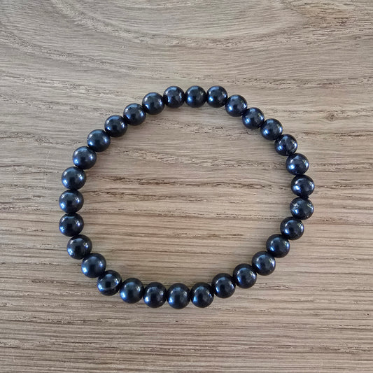 Shungiet Kogelarmband · 6 mm · Elastiek