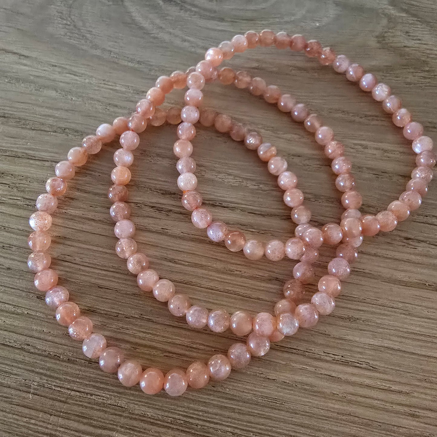 Zonnesteen Kogelarmband · 4 mm · Elastiek