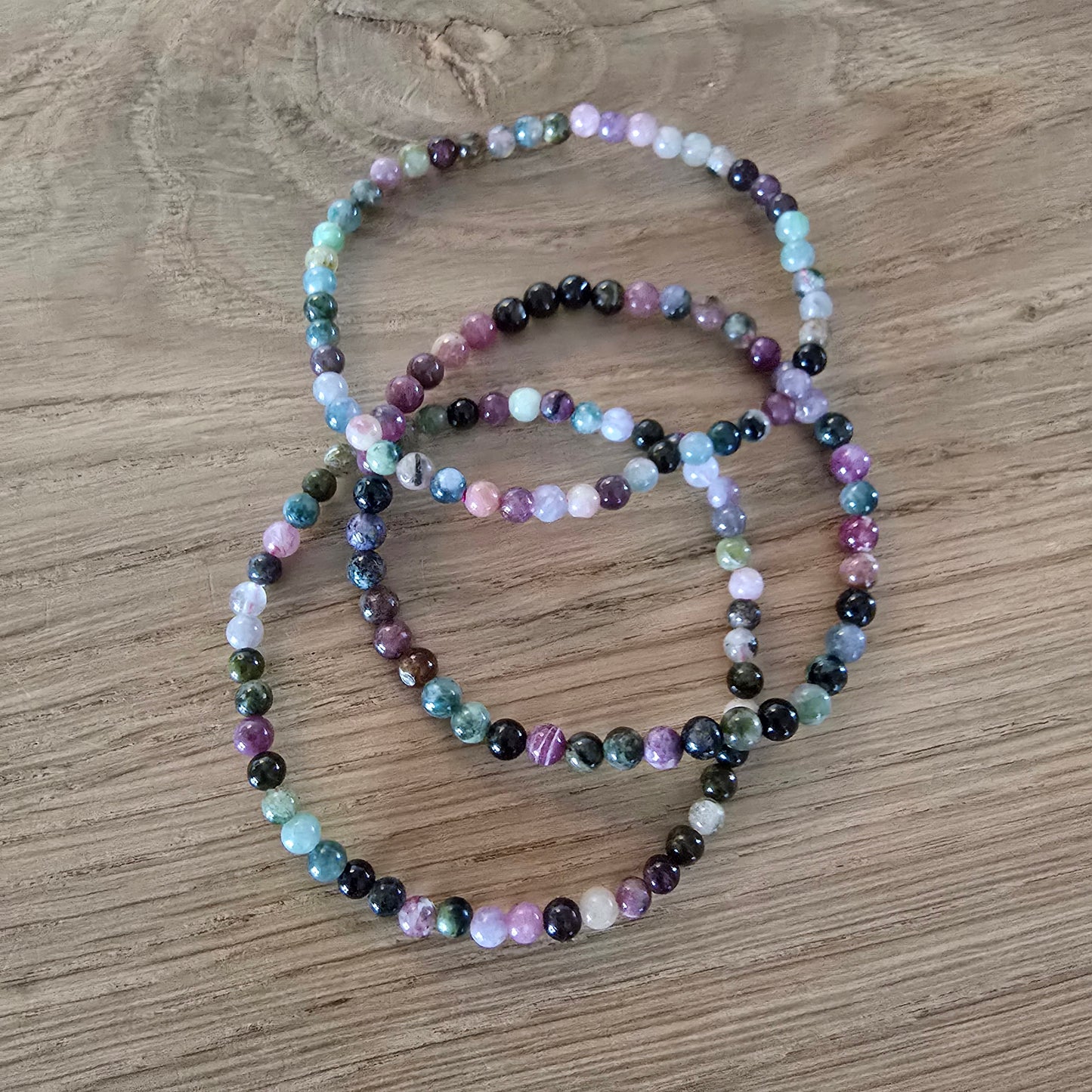 Toermalijn Kogelarmband · 4 mm · Elastiek