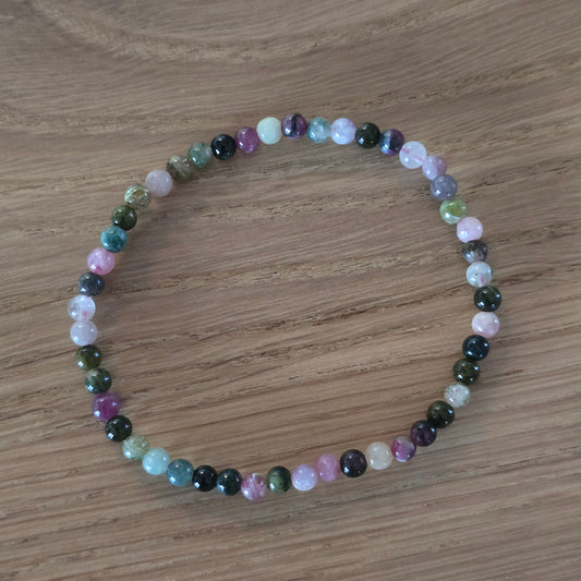 Toermalijn Kogelarmband · 4 mm · Elastiek