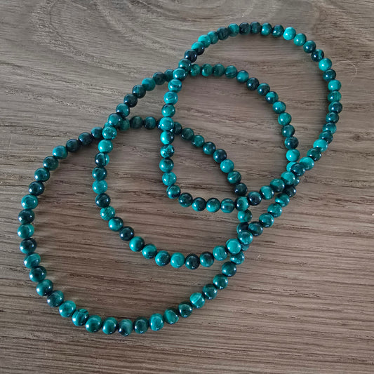 Malachiet Kogelarmband · 4 mm · Elastiek