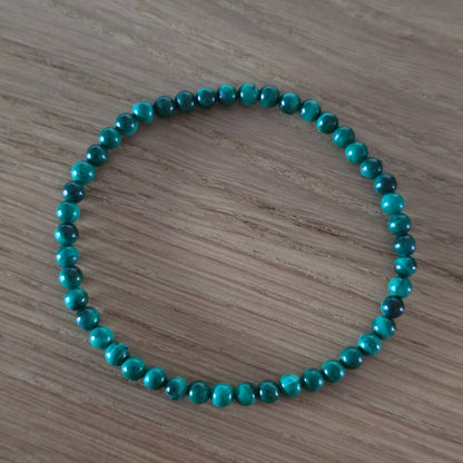 Malachiet Kogelarmband · 4 mm · Elastiek