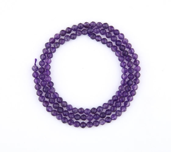 Amethist rond facet 4 mm