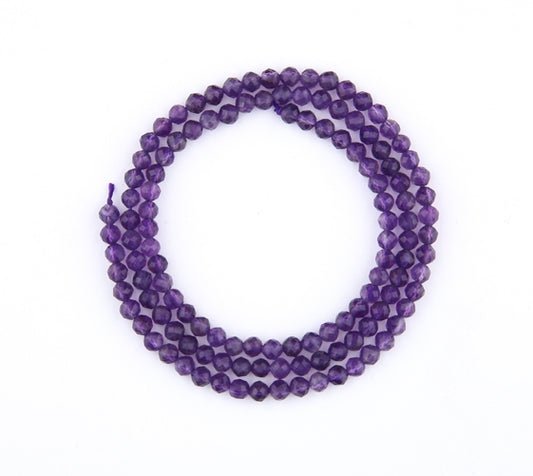 Amethist rond facet 4 mm