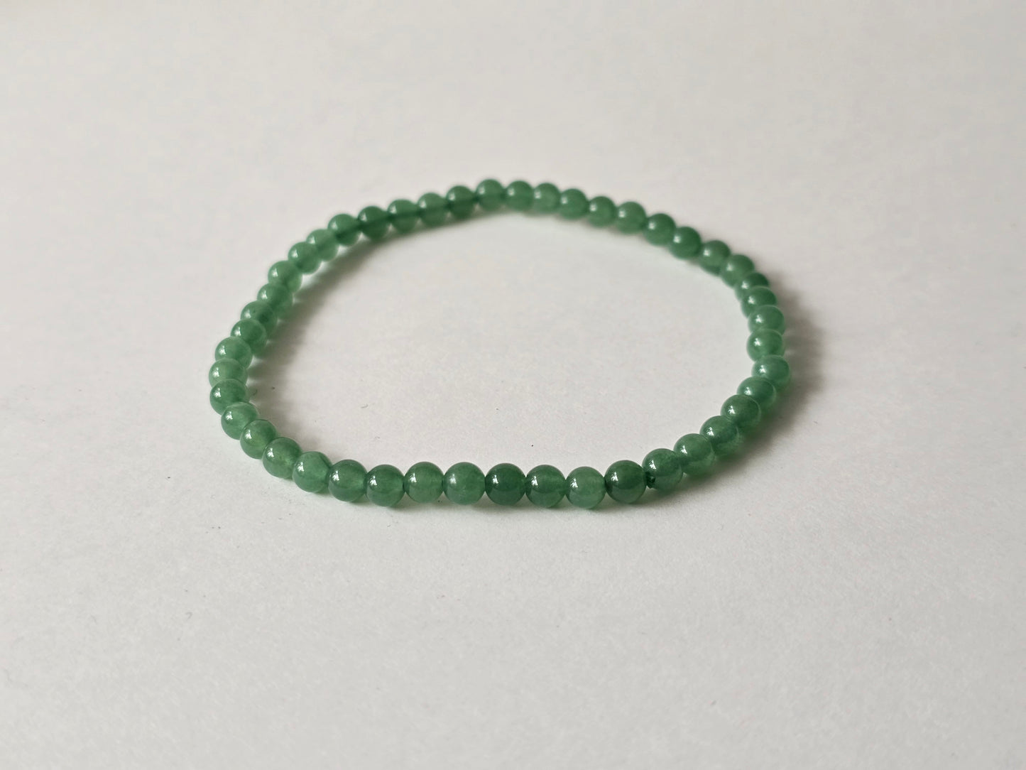 Groene aventurijn Kogelarmband · 4 mm · Elastiek