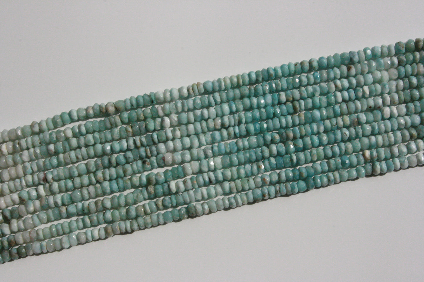 Larimar facet rondells