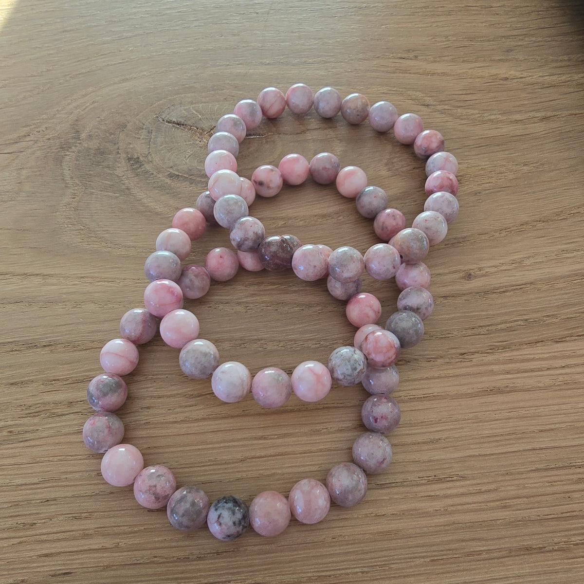 Roze jaspis armband 8 mm