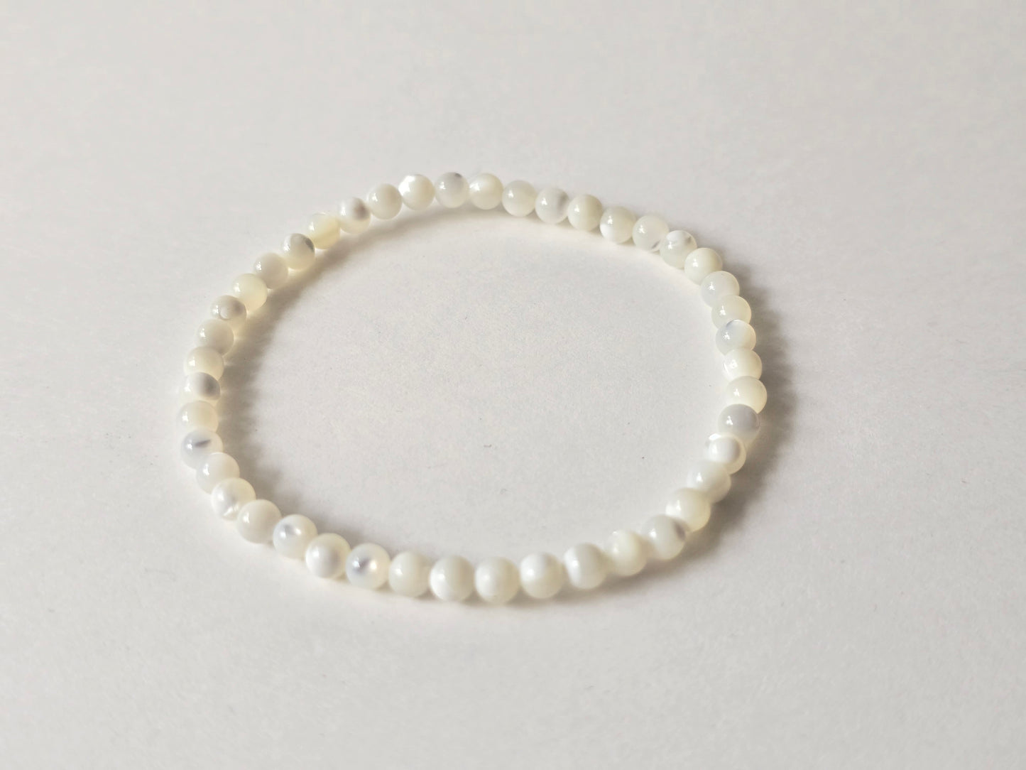 Shell stone Kogelarmband · 4 mm · Elastiek