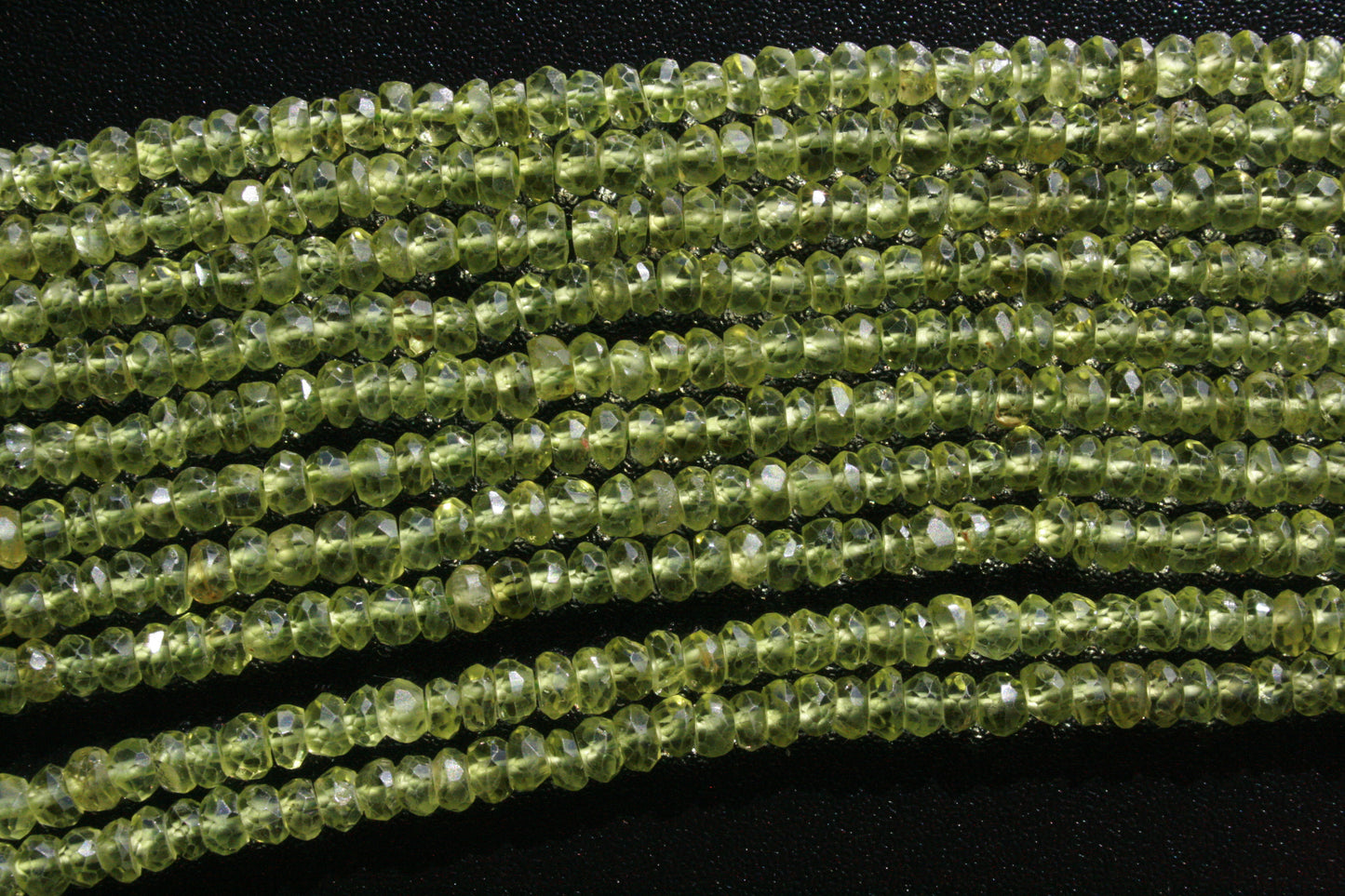 Peridoot facet rondells