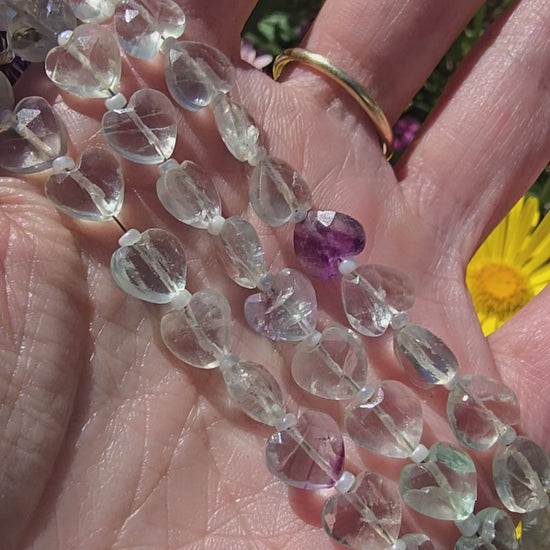 Video van Fluoriet hartvormige kralen
