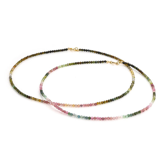 Toermalijn collier – goudkleurig RVS of goldfilled