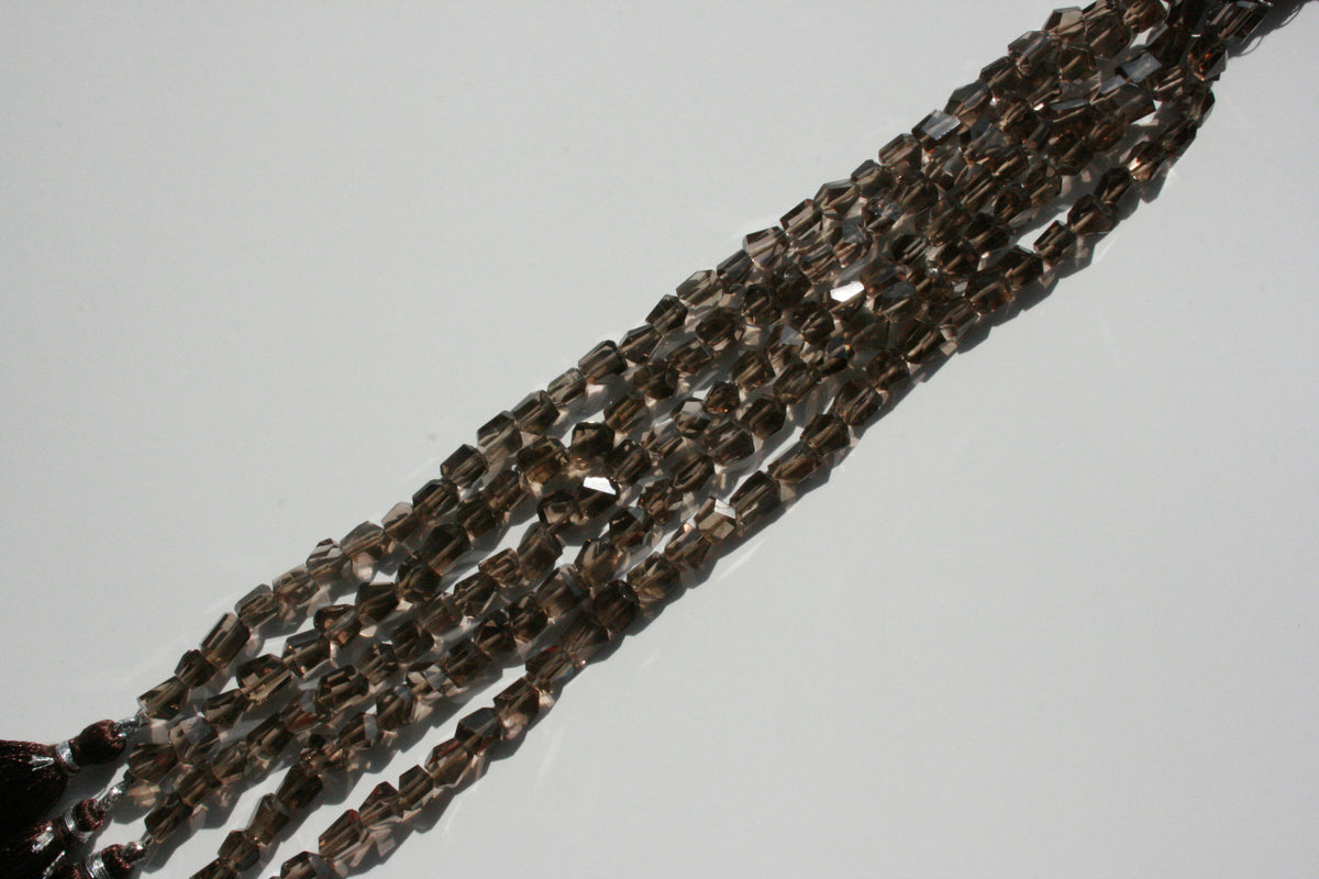Rookkwarts kralenstreng van ongeveer 20 cm met natuurlijke variatie